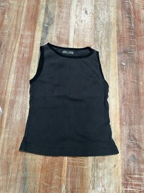 Agolde Vintage Black Tory Tank Top with Darker Black Trim